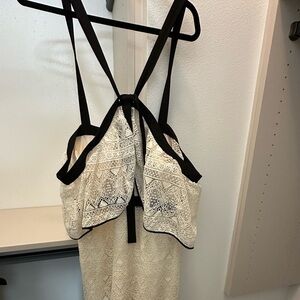 Adelyn Rae Black and Cream Lace Dress